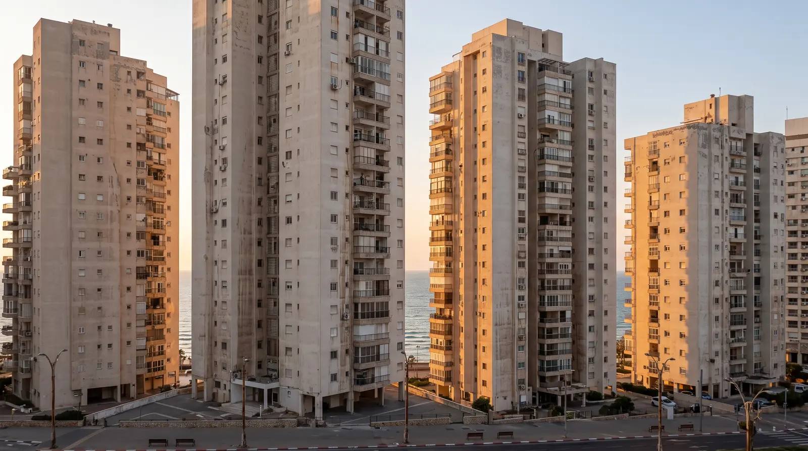 Israeli seafront residential towers marked by salt